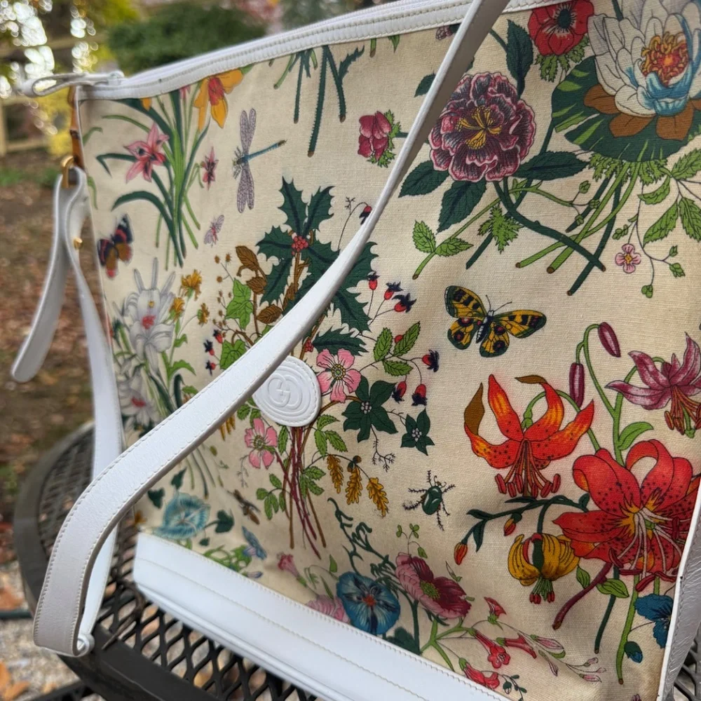 Authentic, vintage Gucci Flora handbag - Picture 2 of 12